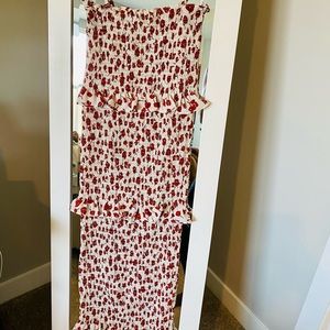 Two Little Sisters Tiered Smocked Midi Dress